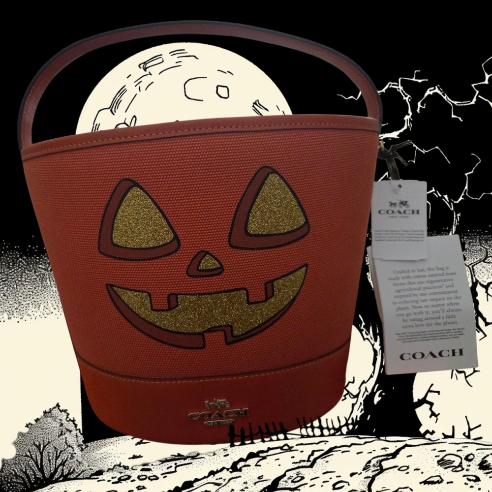 Coach Halloween Pumpkin Bucket Bag It is no longer manufactured - Picture 3 of 9